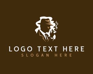 Mobster - Mysterious Mafia Man logo design