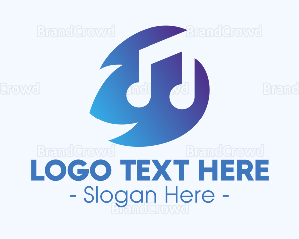 Blue Musical Note Logo