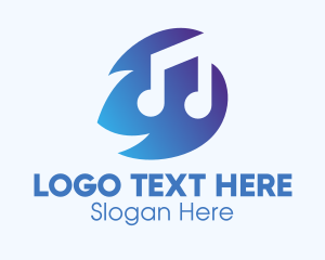 Blue Musical Note Logo