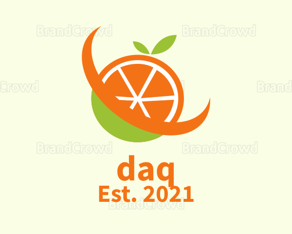 Fresh Orange Fruit Logo