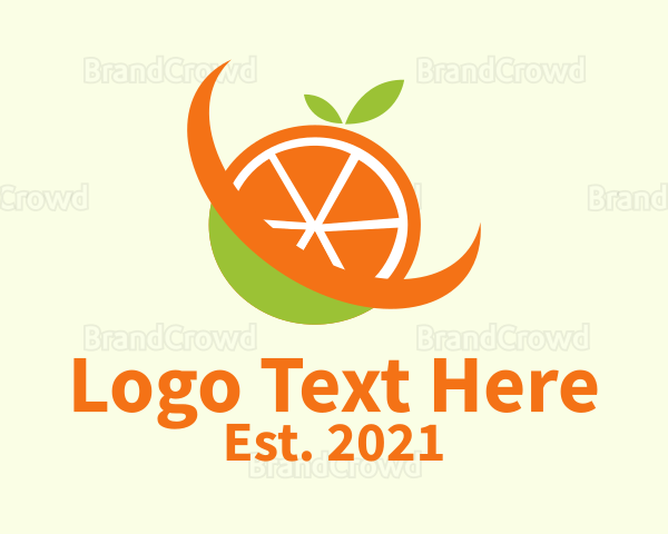 Fresh Orange Fruit Logo