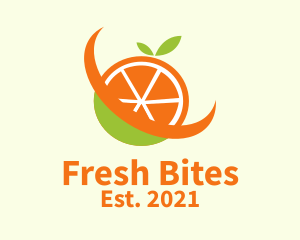 Fresh Orange Fruit  logo design