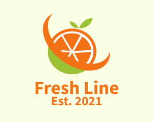 Fresh Orange Fruit  logo design