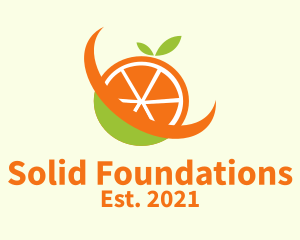 Fruit Juice - Fresh Orange Fruit logo design