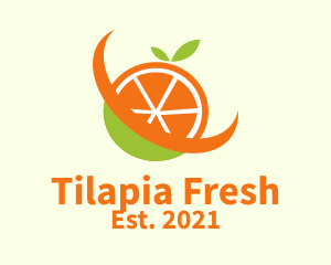 Fresh Orange Fruit  logo design