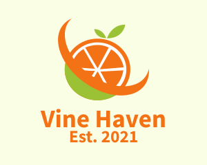 Fresh Orange Fruit  logo design