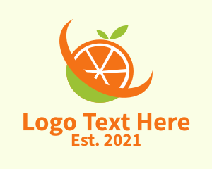 Fresh Drink - Fresh Orange Fruit logo design