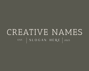 Name - Modern Elegant Business logo design