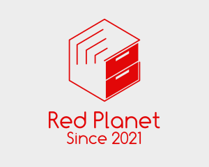 Red File Cabinet  logo design