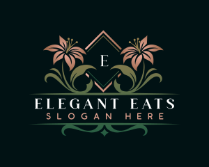 Botanical Florist Leaf logo design