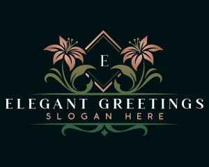 Botanical Florist Leaf logo design