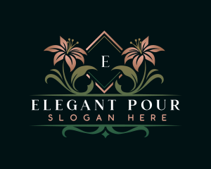 Botanical Florist Leaf logo design