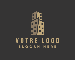 Apartment Building Property Logo