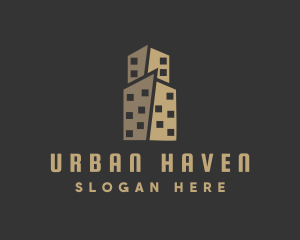 Apartment Building Property logo design