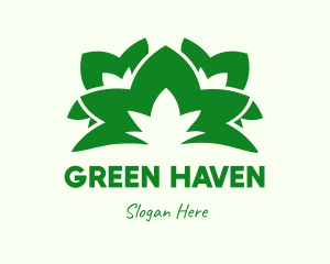 Green Leaves Bush logo design