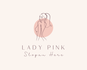 Beautiful Naked Lady logo design