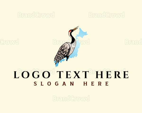 Japan Crane Bird Logo