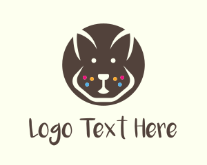 Children - Brown Pet Rabbit logo design