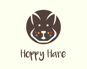 Brown Pet Rabbit logo design