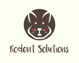 Brown Pet Rabbit logo design