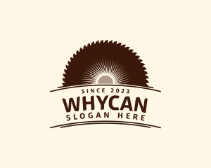Woodworking - Miter Curve Saw logo design