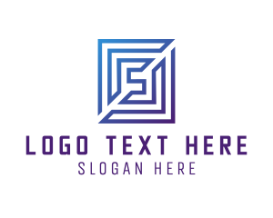 Square Maze Letter S Logo