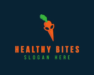 Vegetable Carrot Alien logo design