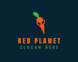 Vegetable Carrot Alien logo design