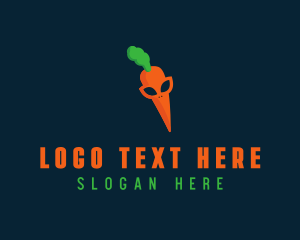 Vegetable Carrot Alien Logo