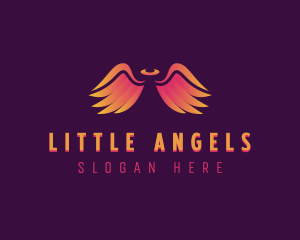 Angelic Halo Wings logo design