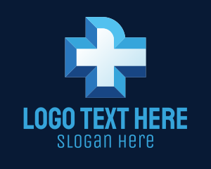 Pharmacist - Blue Medical Cross logo design