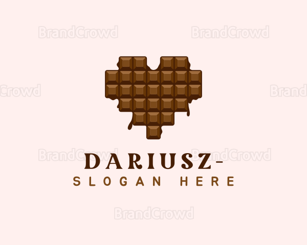 Sweet Chocolate Heart Logo