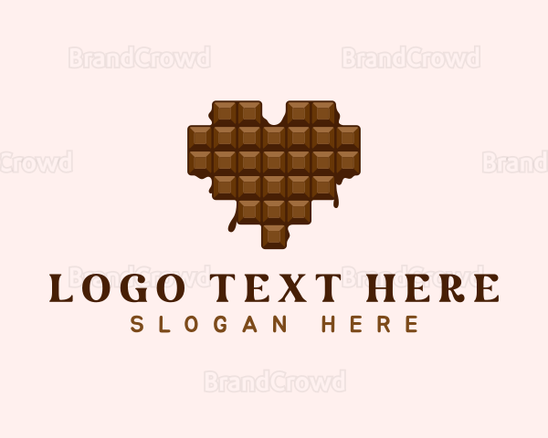 Sweet Chocolate Heart Logo