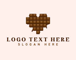 Valentine - Sweet Chocolate Heart logo design