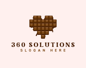 Sweet Chocolate Heart logo design