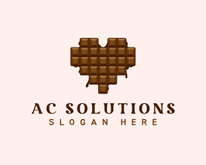 Sweet Chocolate Heart logo design