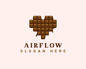 Sweet Chocolate Heart logo design