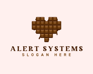 Sweet Chocolate Heart logo design