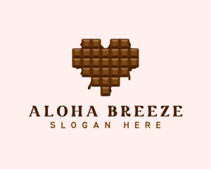 Sweet Chocolate Heart logo design