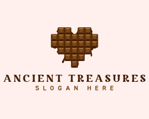 Sweet Chocolate Heart logo design