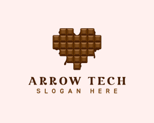 Sweet Chocolate Heart logo design