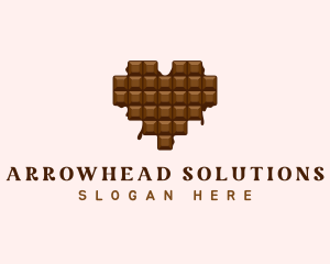 Sweet Chocolate Heart logo design