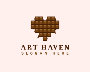 Sweet Chocolate Heart logo design