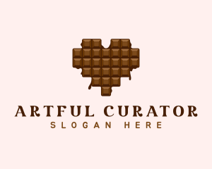 Sweet Chocolate Heart logo design