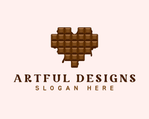 Sweet Chocolate Heart logo design