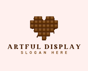 Sweet Chocolate Heart logo design