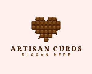 Sweet Chocolate Heart logo design