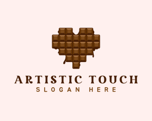 Sweet Chocolate Heart logo design