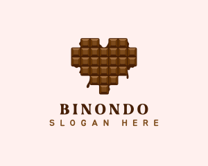 Sweet Chocolate Heart logo design