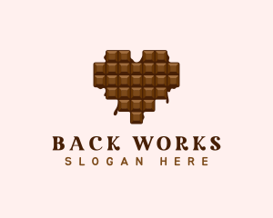 Sweet Chocolate Heart logo design